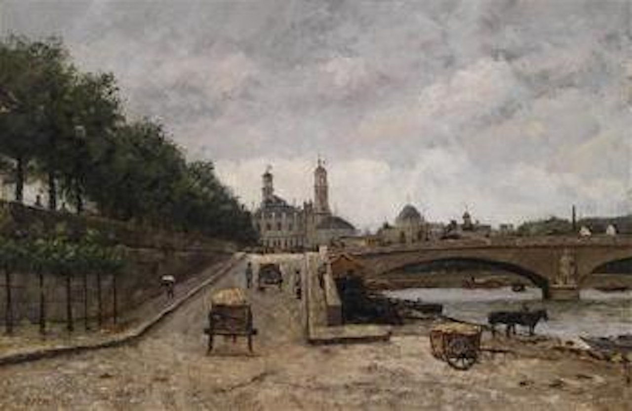 Paris, view of the Trocadero from the Seine by Cherubino Pata
