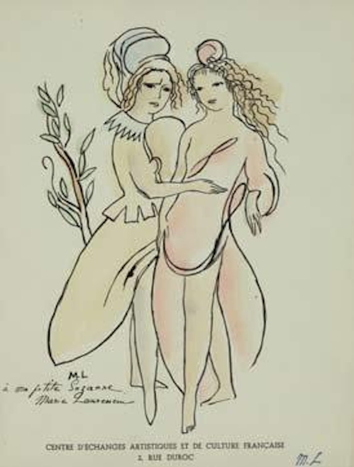 Deux jeunes femmes by Marie Laurencin