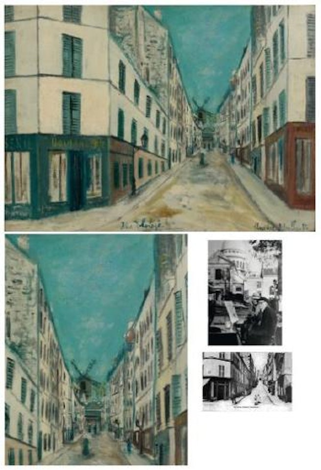 La rue Tholozé à Montmartre by Maurice Utrillo