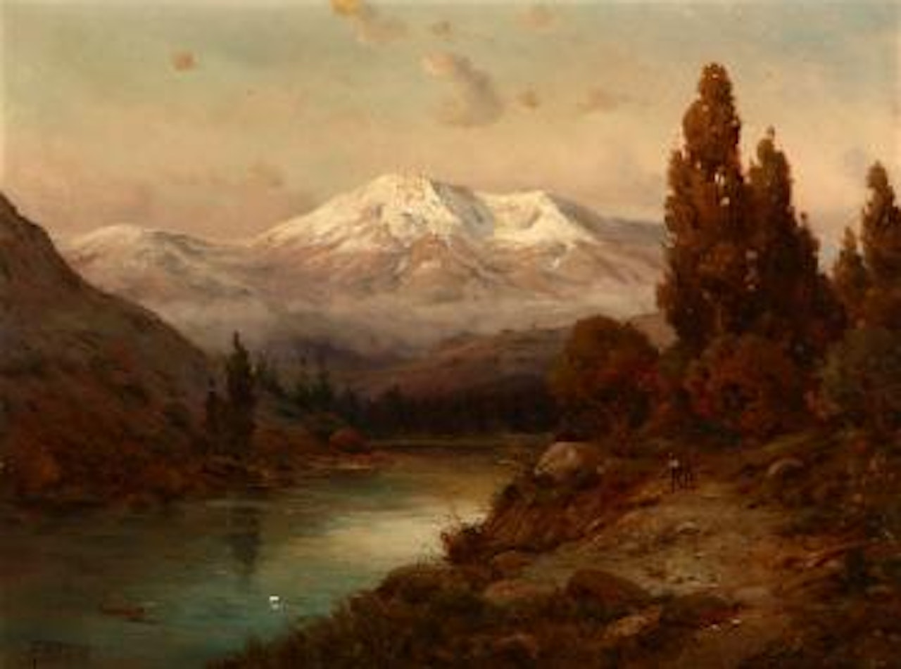 Prospectors on a trail in a mountain landscape by Angel Espoy