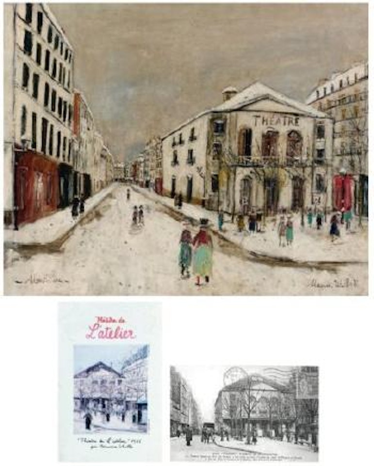 Théâtre de l'atelier, Montmartre by Maurice Utrillo