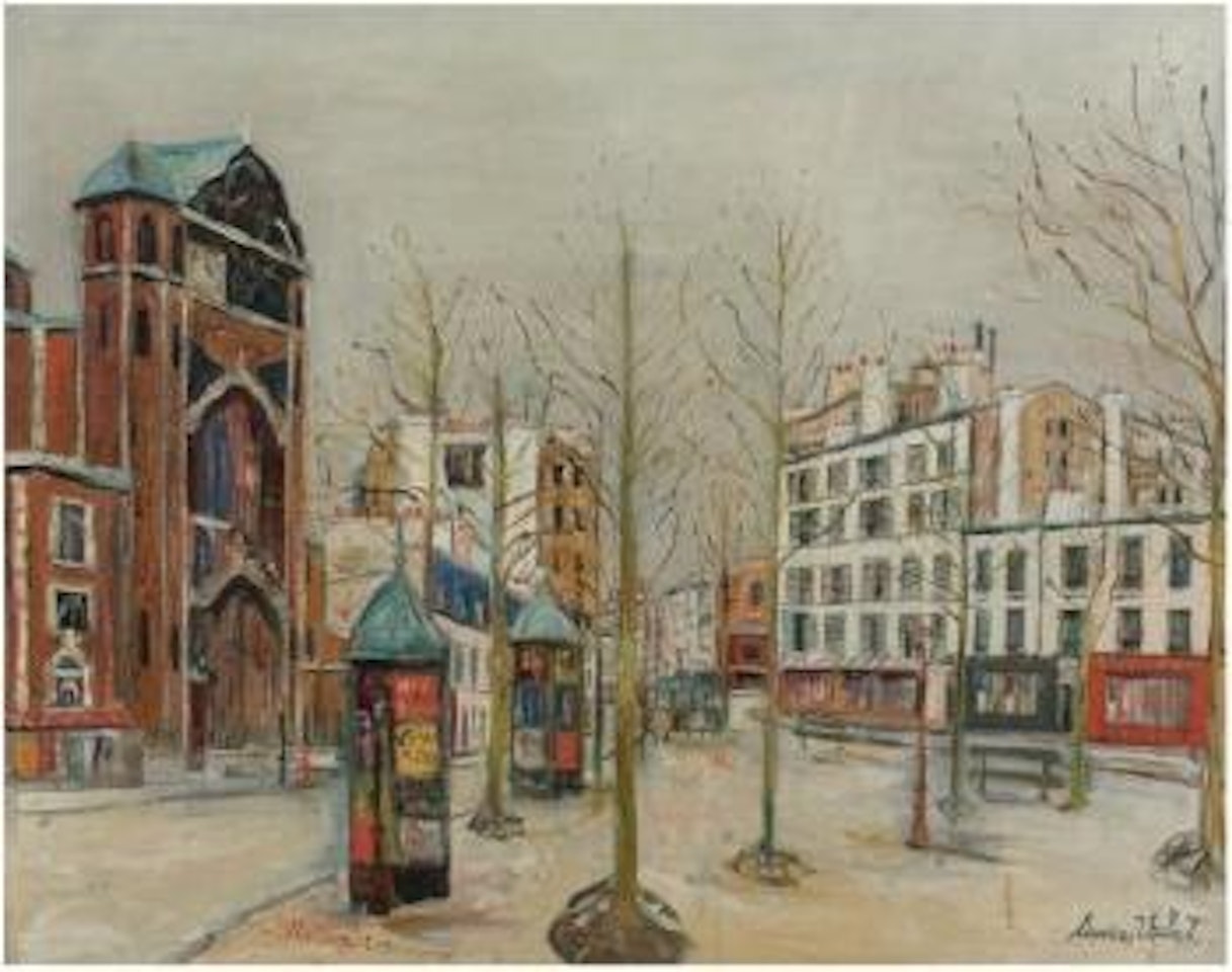 Place des Abbesses à Montmartre by Maurice Utrillo