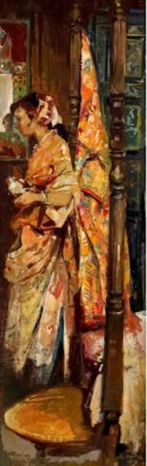 Intérieur de Riad by Jean Gaston Mantel
