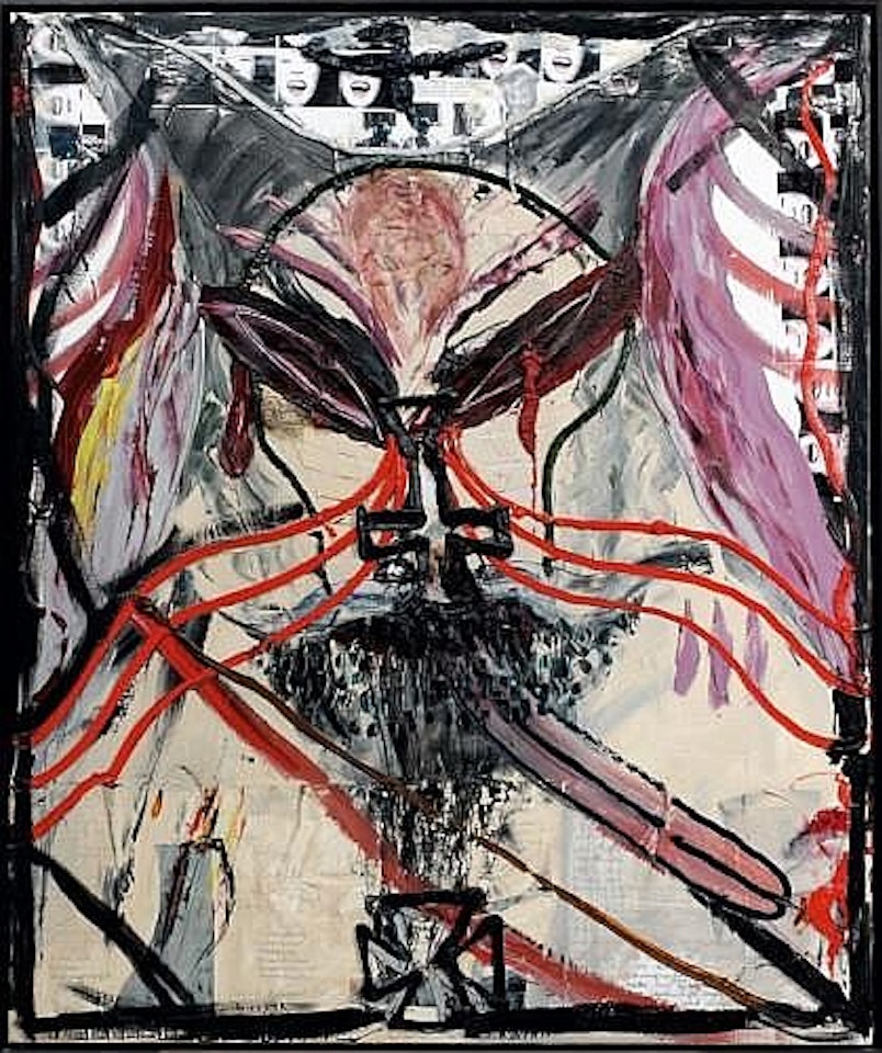 Der Kriegsgrossmeister im Busch des Duschgels mit 3 Scheisserchen 1905 (Dr. Mannding) by Jonathan Meese