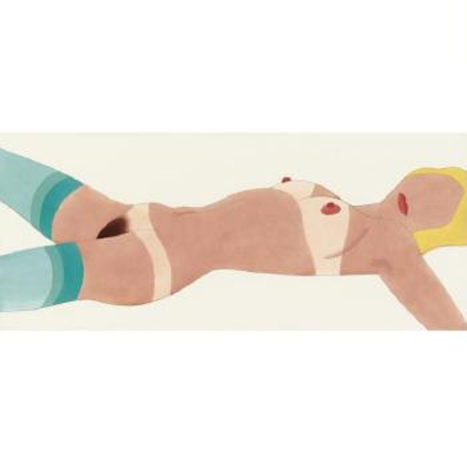 Stockinged Nude #9 (Green Stockings Blonde) by Tom Wesselmann