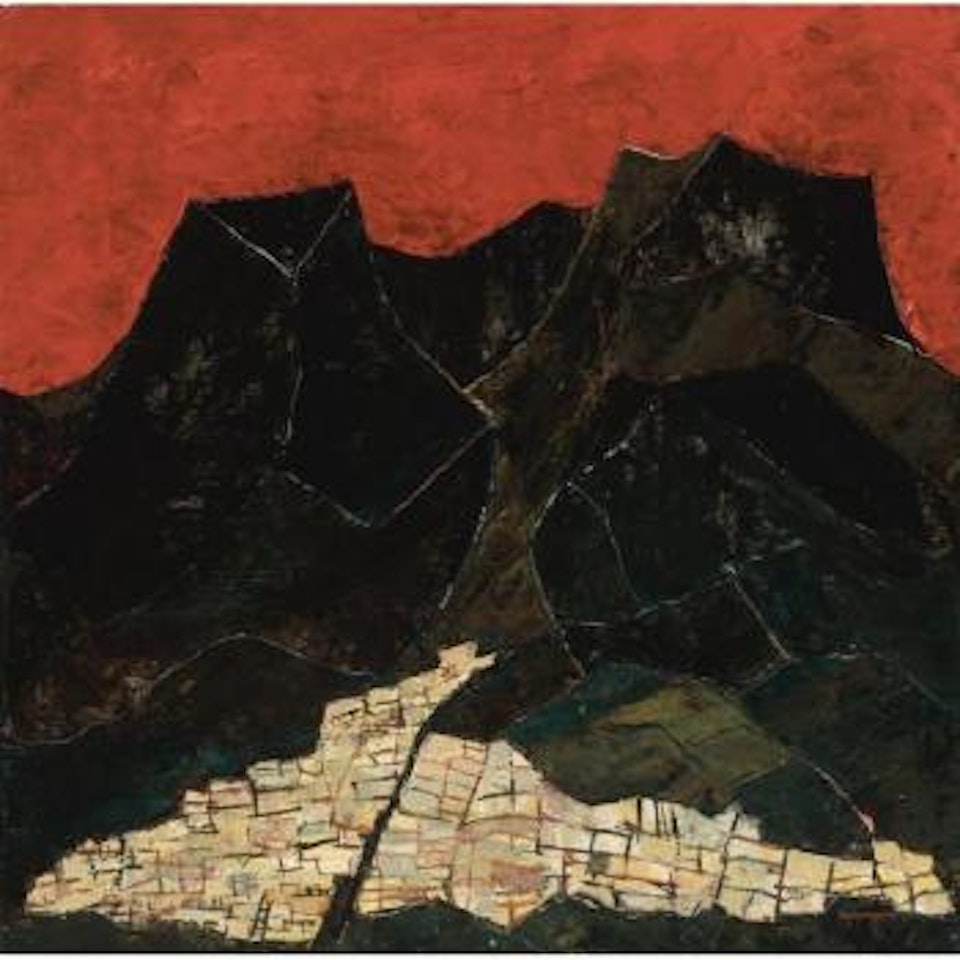 Quito Fondo Rojo by Oswaldo Guayasamin