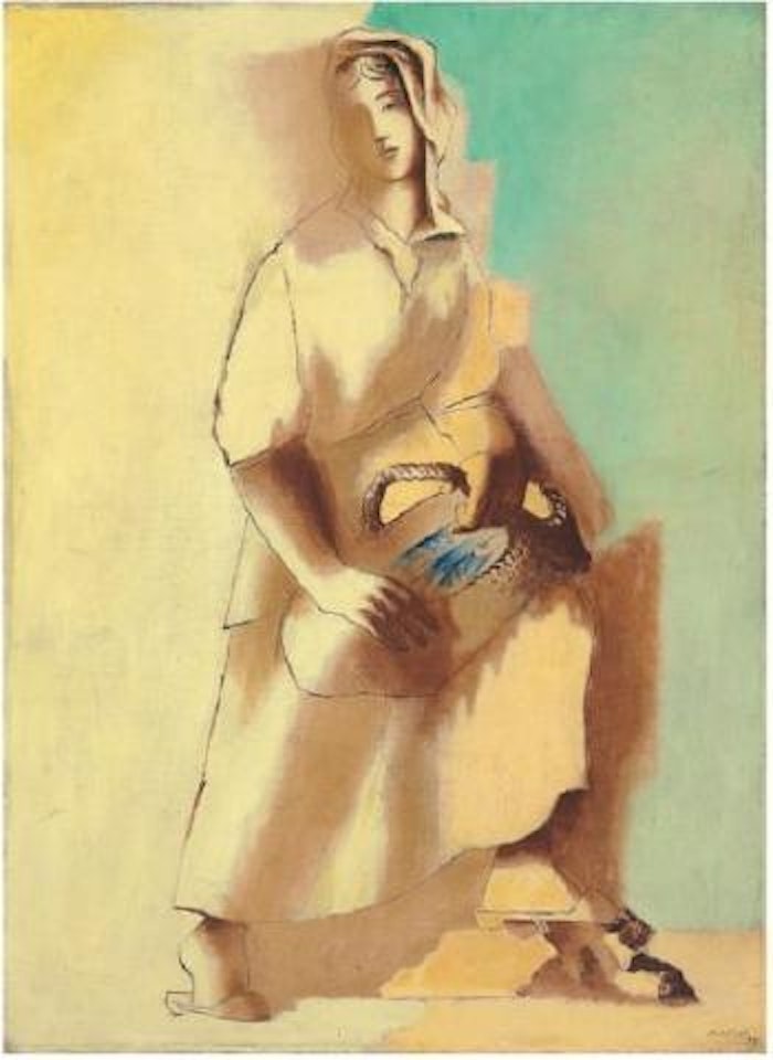 Femme et poissons bleus by Leopold Survage