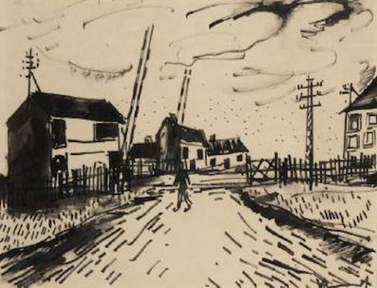 Passage à niveau à Bouth by Maurice de Vlaminck