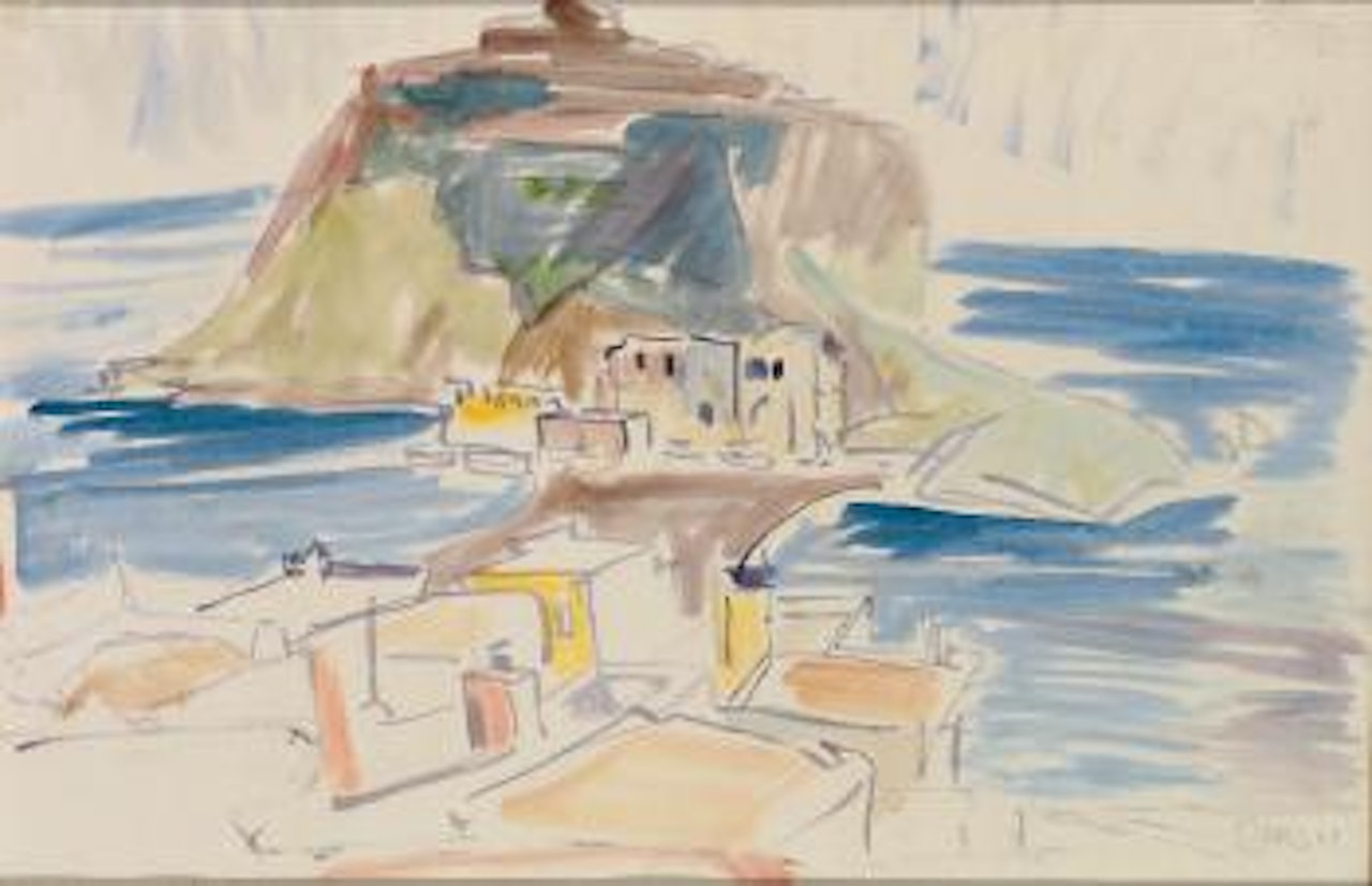 Die Brücke zur Insel by Herbert Zangs