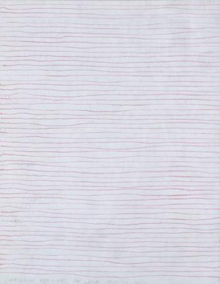 Horizontal red lines by Sol LeWitt