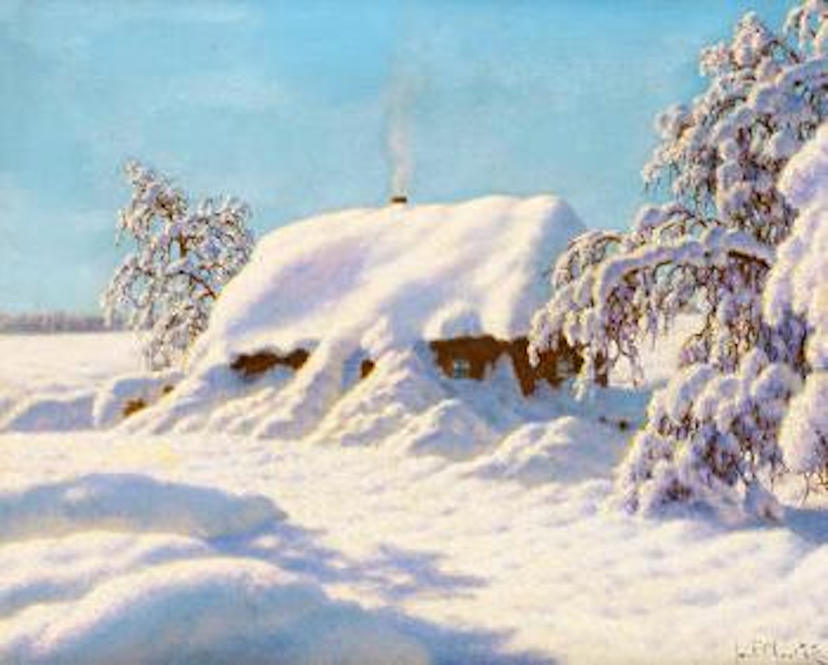 The snow-covered cabin by Ivan Fedorovich Choultse
