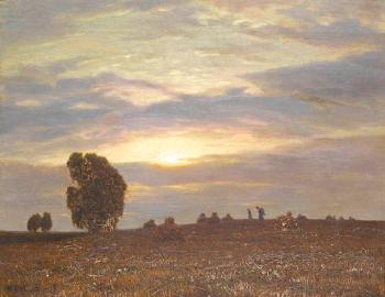 Sunrise over the harvest by Ivan Fedorovich Choultse