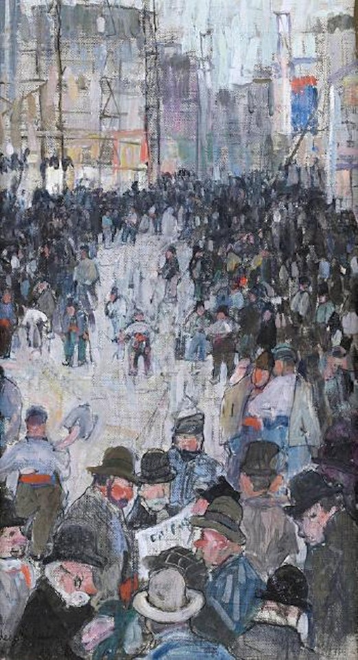 Paris street scene by Leon Gaspard