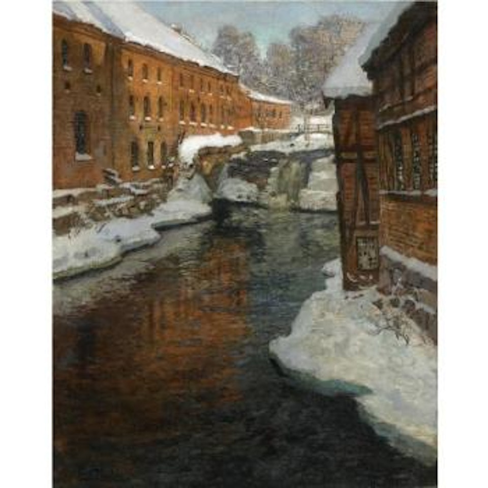Fra Akerselven (The Akerselven River In The Snow) by Fritz Thaulow