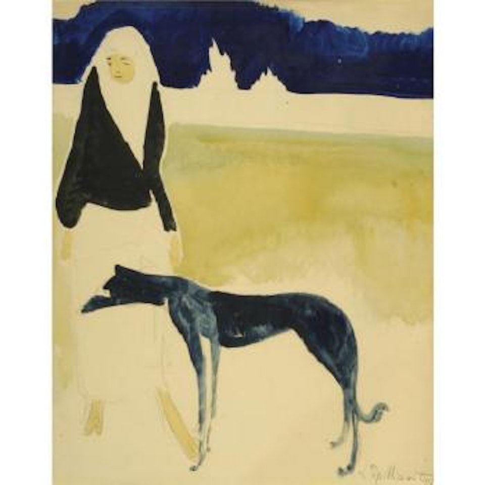 Femme Au Lévrier by Léon Spilliaert