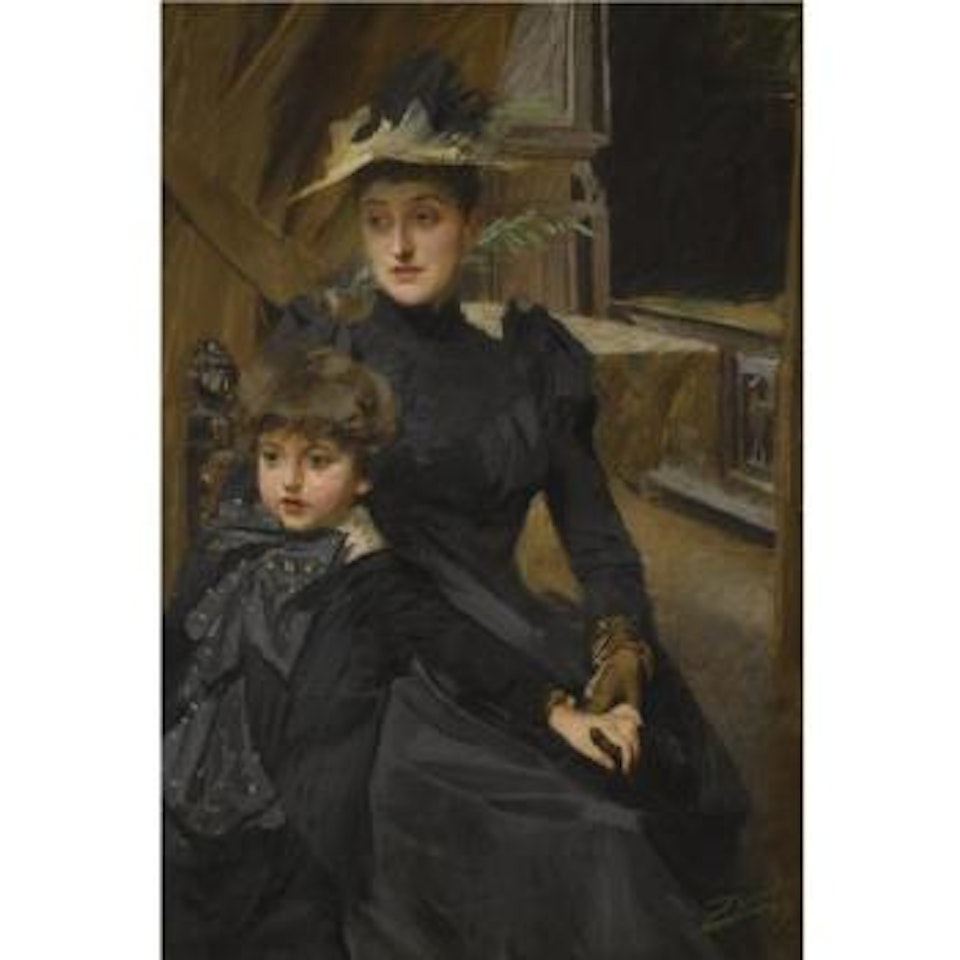 Fru Weguelin Med Son (Mrs Weguelin And Her Son) by Anders Zorn