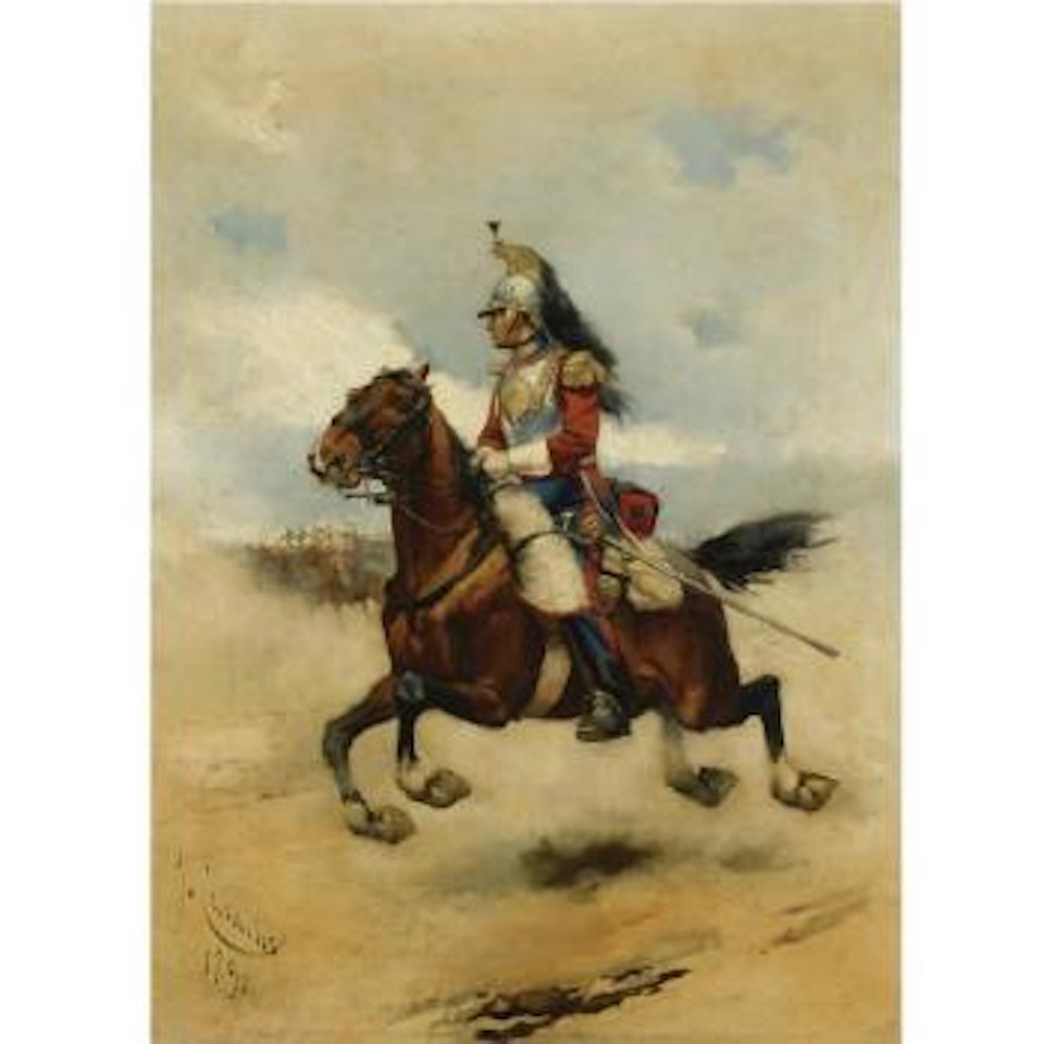 Oficial De Caballería (Charging Cavalry Officer) by Jose Cusachs Y Cusachs