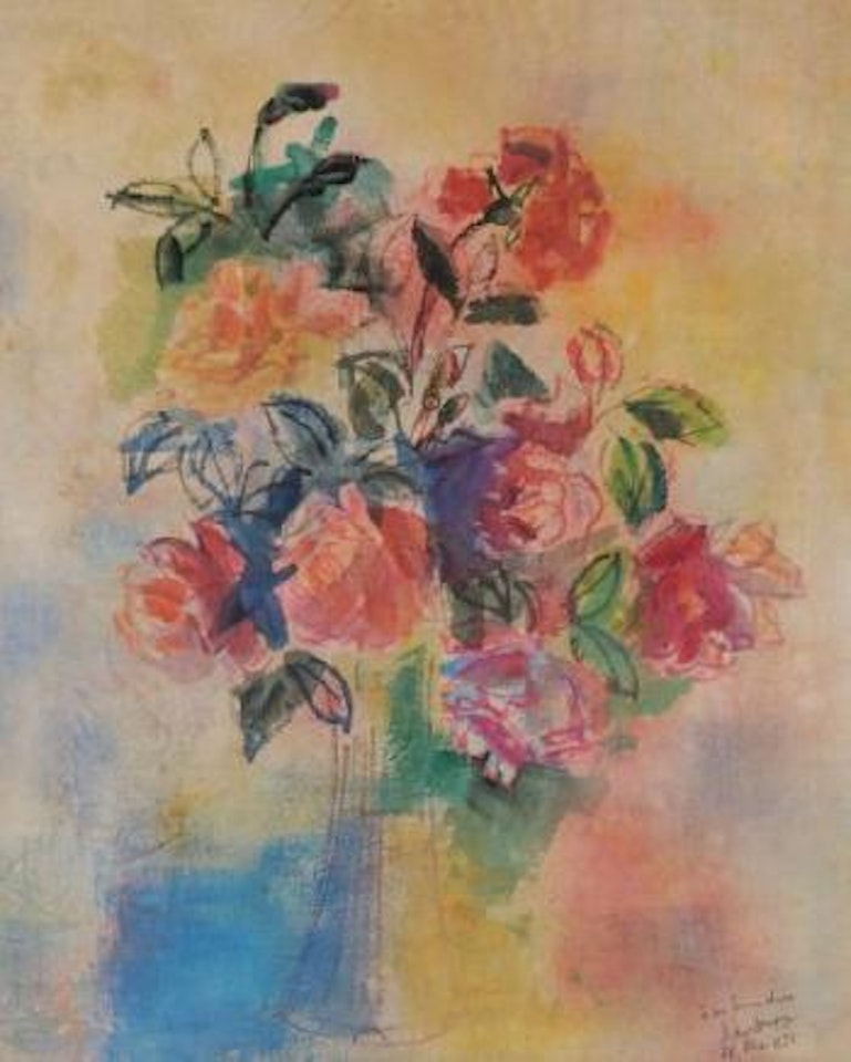 Bouquet de roses dans un vase by Jean Dufy