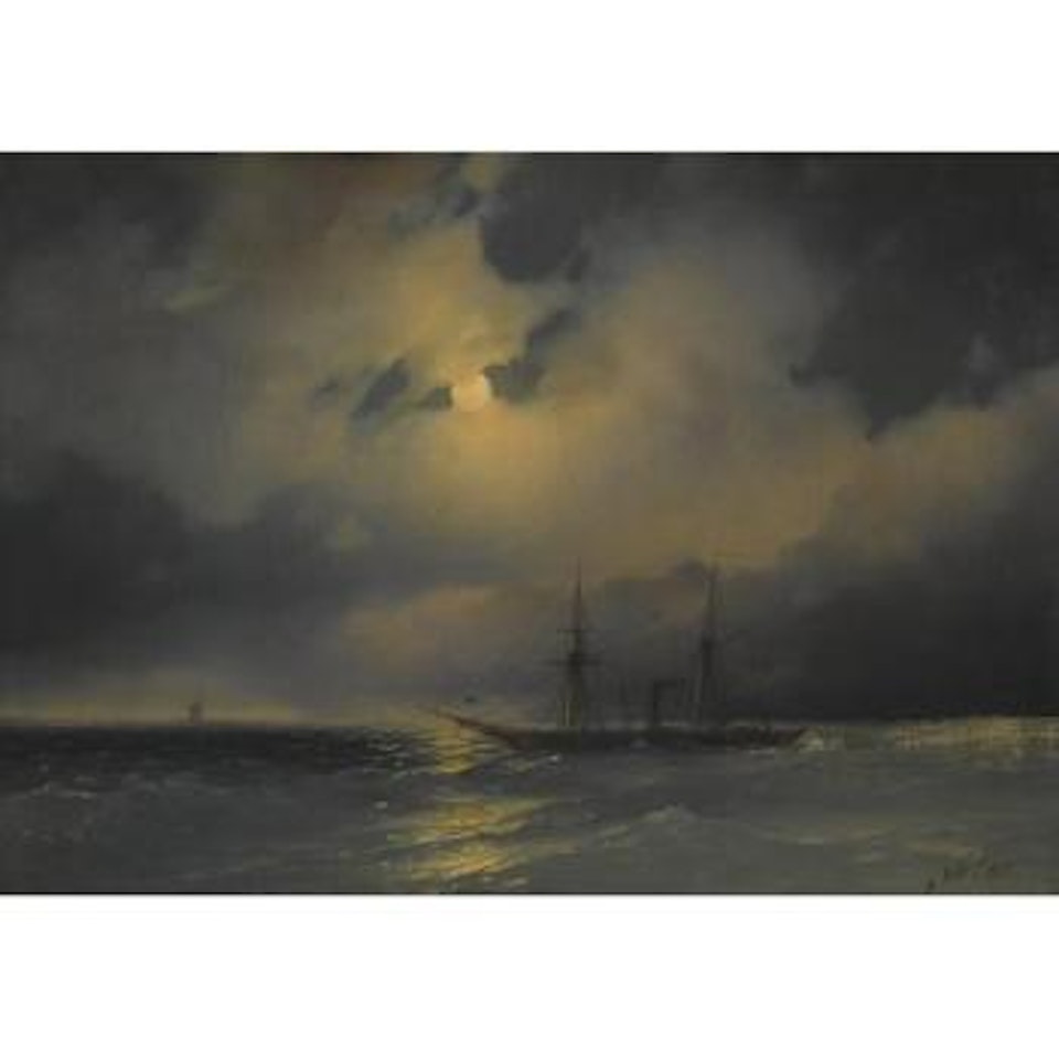 Shipping In Moonlight by Ivan Konstantinovich Aivazovsky