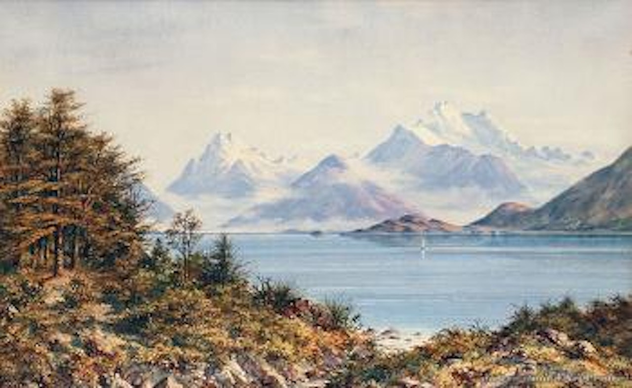 Mt Earnslaw and Lake Wakatipu by Charles Decimus Barraud