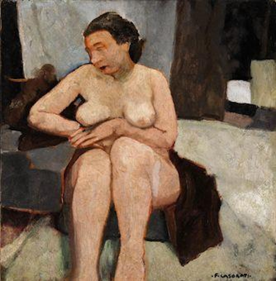 Nudo nella stanza by Felice Casorati