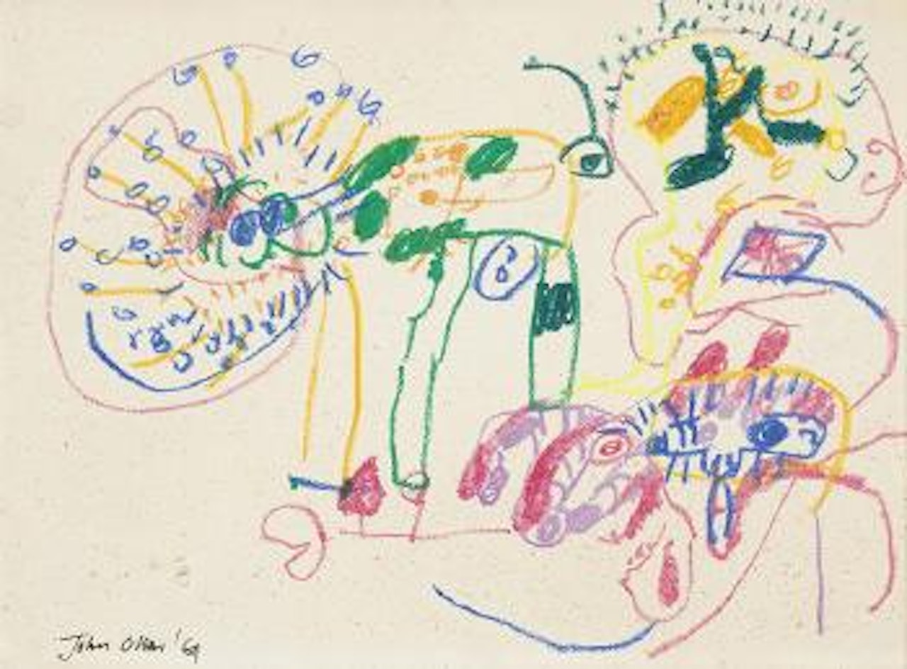(Cats) by John Olsen