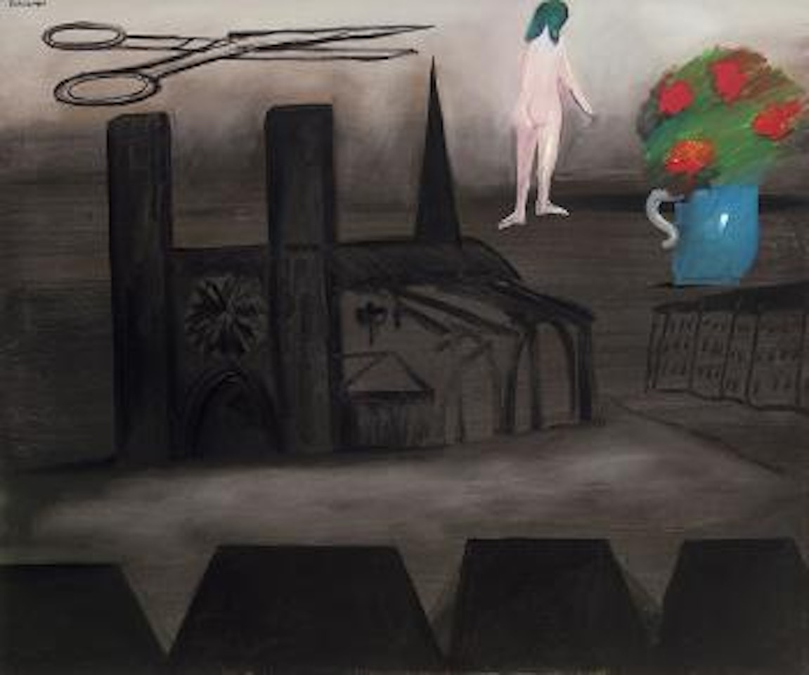 Nude and still life at Notre Dame by Charles Blackman