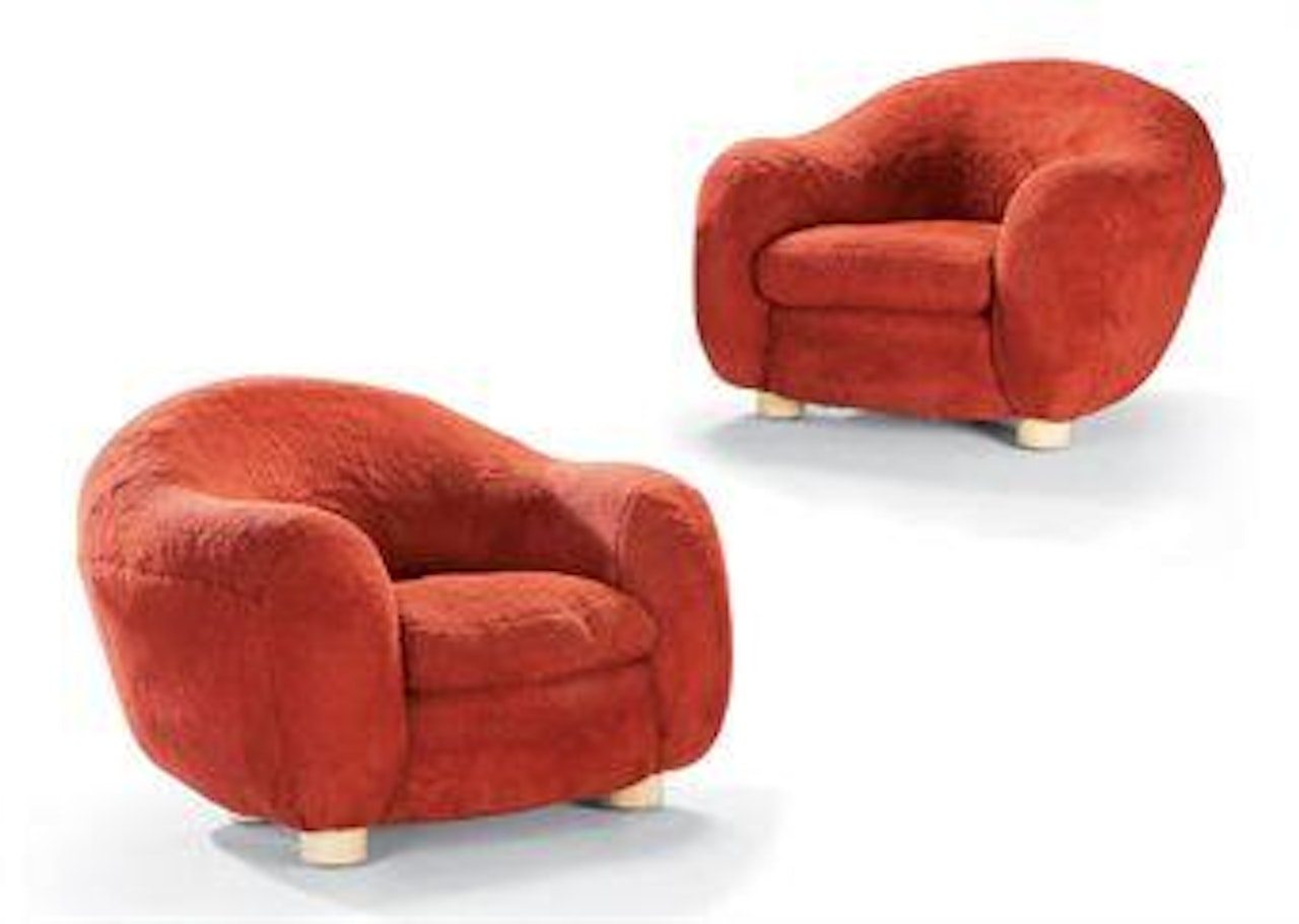 Paire De Fauteuils 'Boule' by Jean Royere