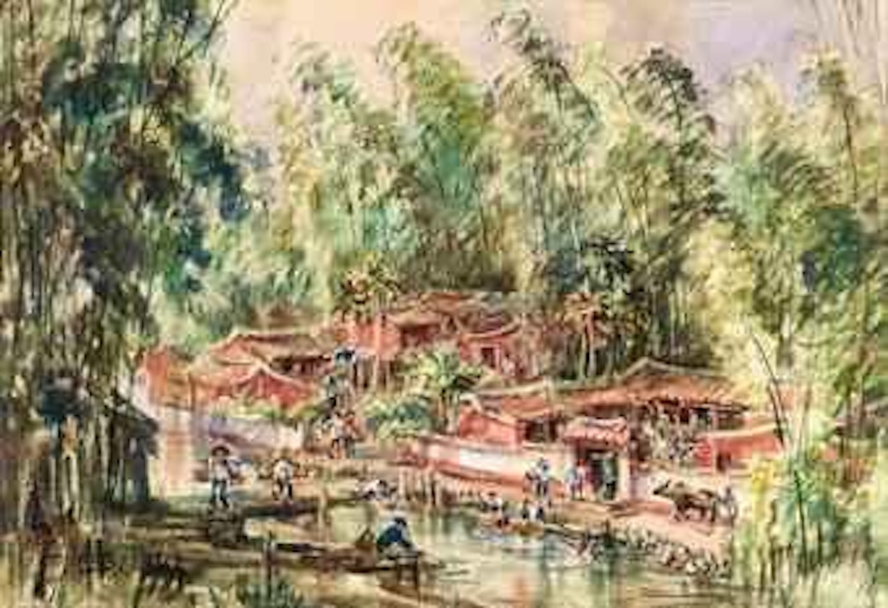 Village by the River by Ran In-Ting (Lan Yinding)