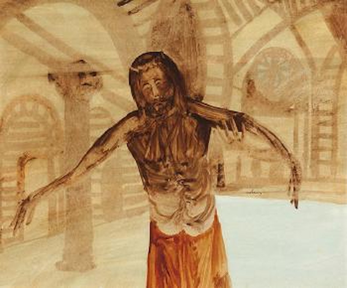 Church interior by Sidney Nolan