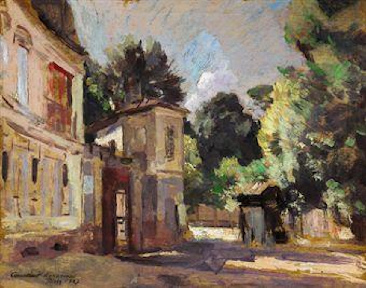 A quiet Parisian street by Konstantin Alekseevich Korovin