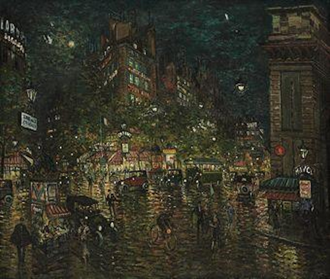 Porte St Martin, Grands Boulevards, Paris by Konstantin Alekseevich Korovin