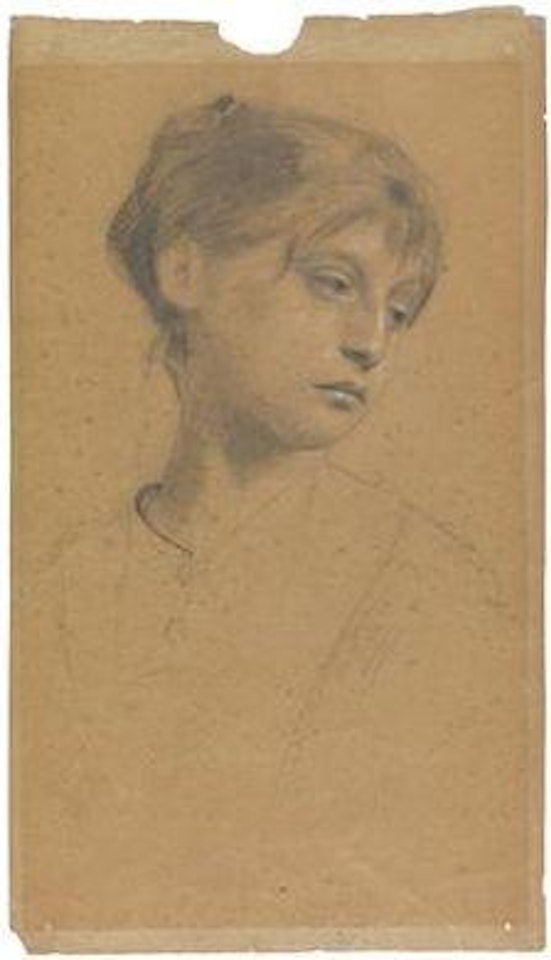 Study of a Head for the left-hand figure of the ceiling fresco “The Dance” by Gustav Klimt