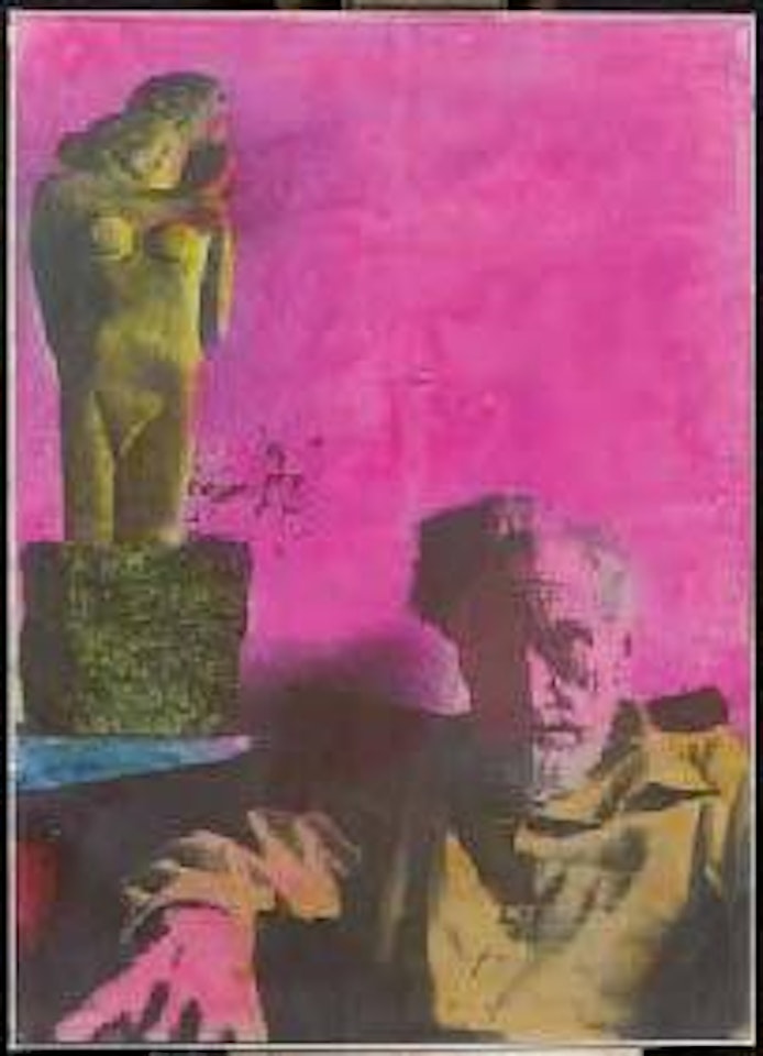 Ezra Pound e statua di Brancusi by Mario Schifano