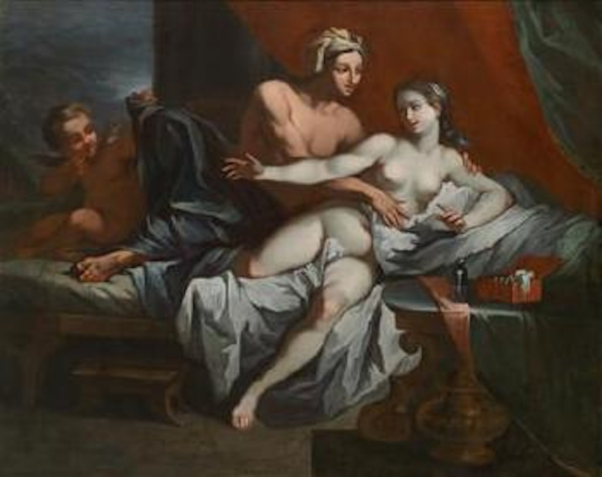 A mythological couple - Tarquinius and Lucreti by German School