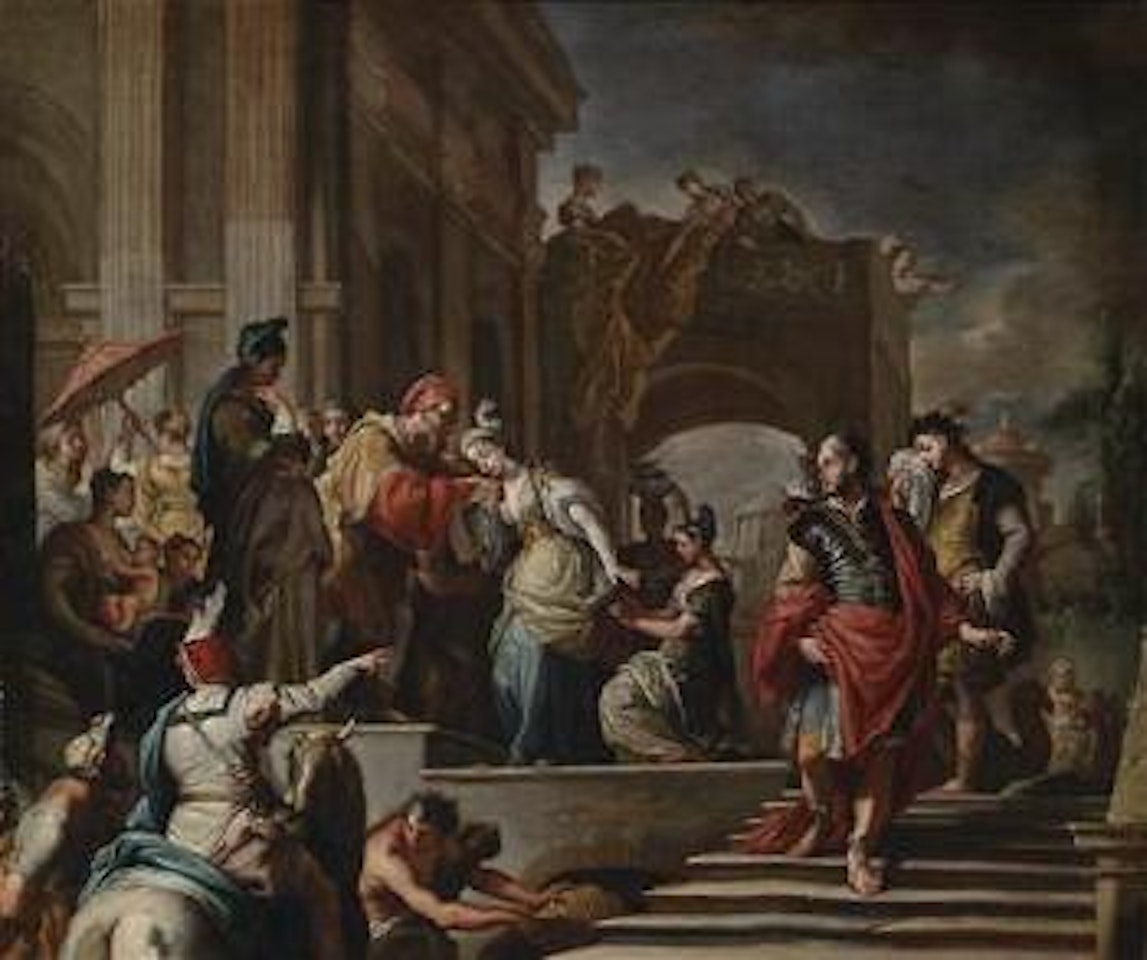 Rebecca bidding farewell to her parents by Francesco Solimena