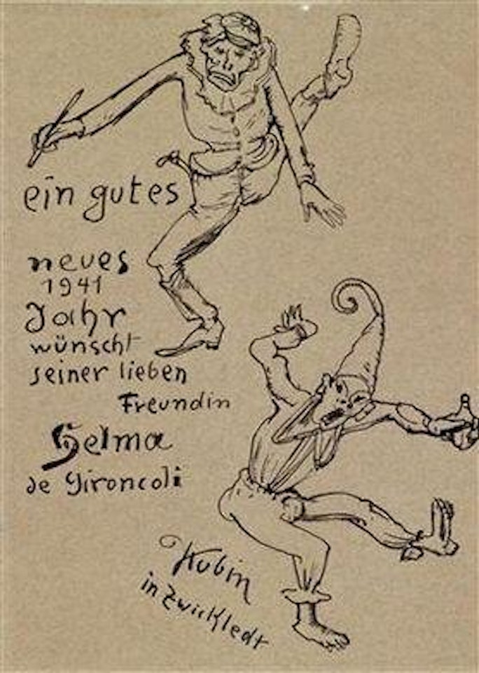 Happy New Year of 1941 to my good friend Helma de Gironcoli by Alfred Kubin