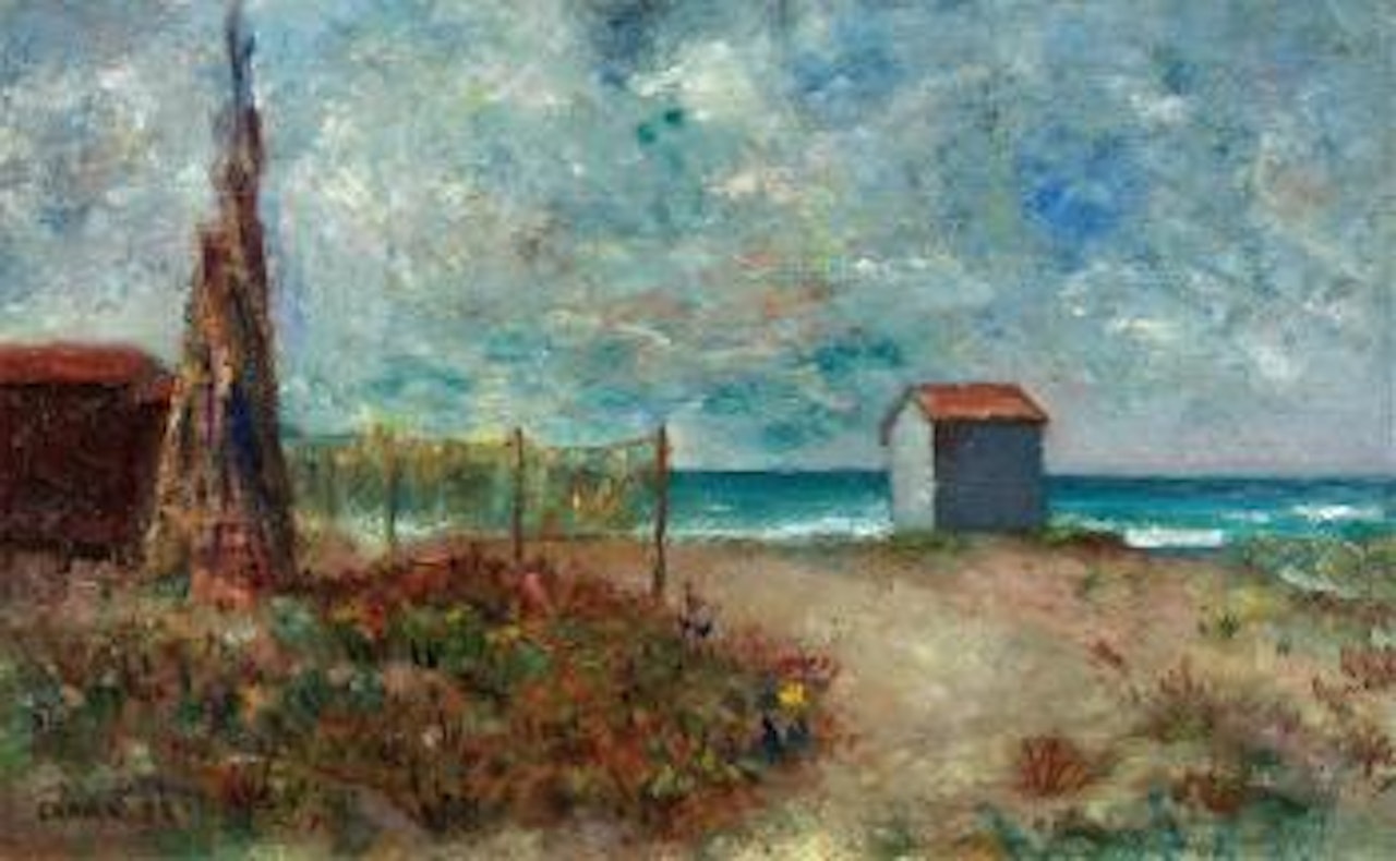 Marina con pagliaio by Carlo Carra