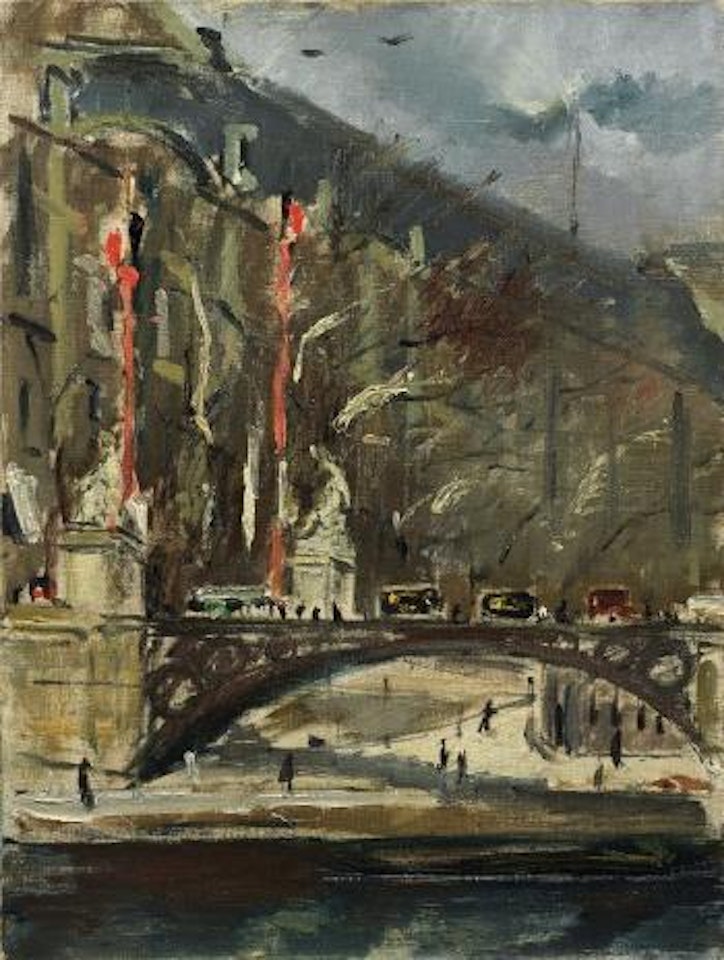 Ponte sulla Senna a Parigi by Filippo de Pisis