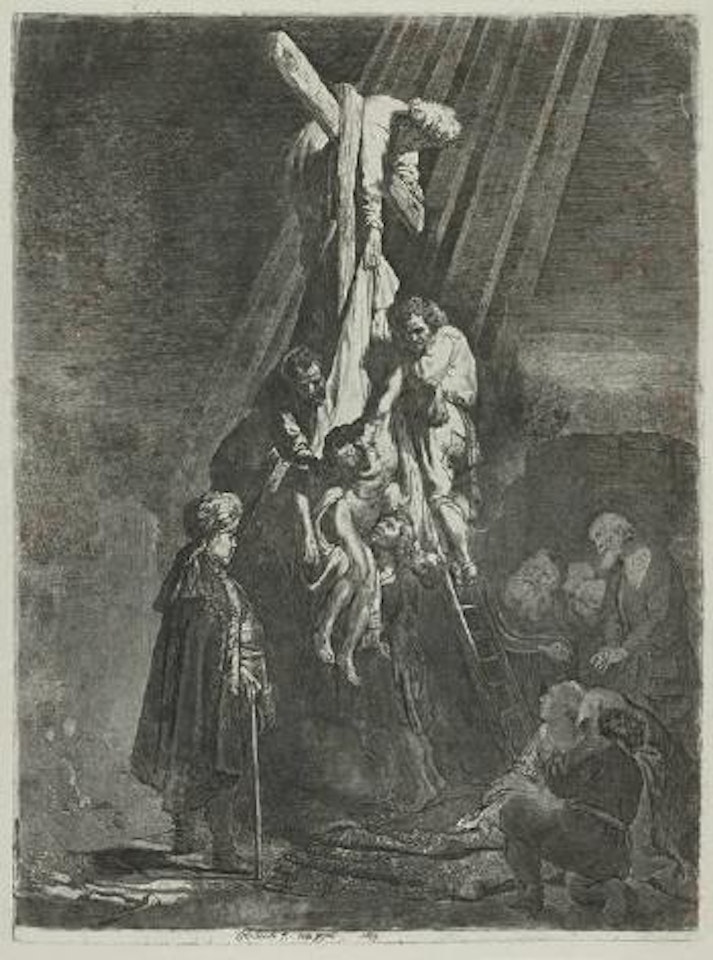 Descent from the Cross by Attributed to Rembrandt Harmensz van Rijn