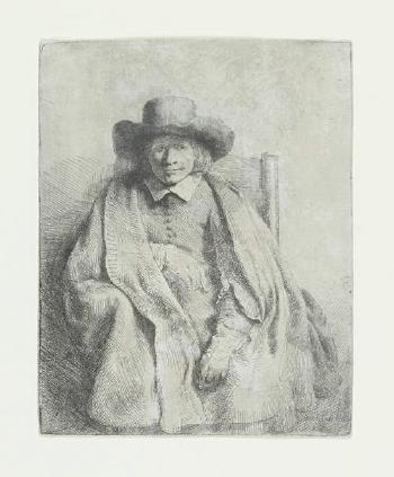 Clement de Jonghe Printseller by Attributed to Rembrandt Harmensz van Rijn