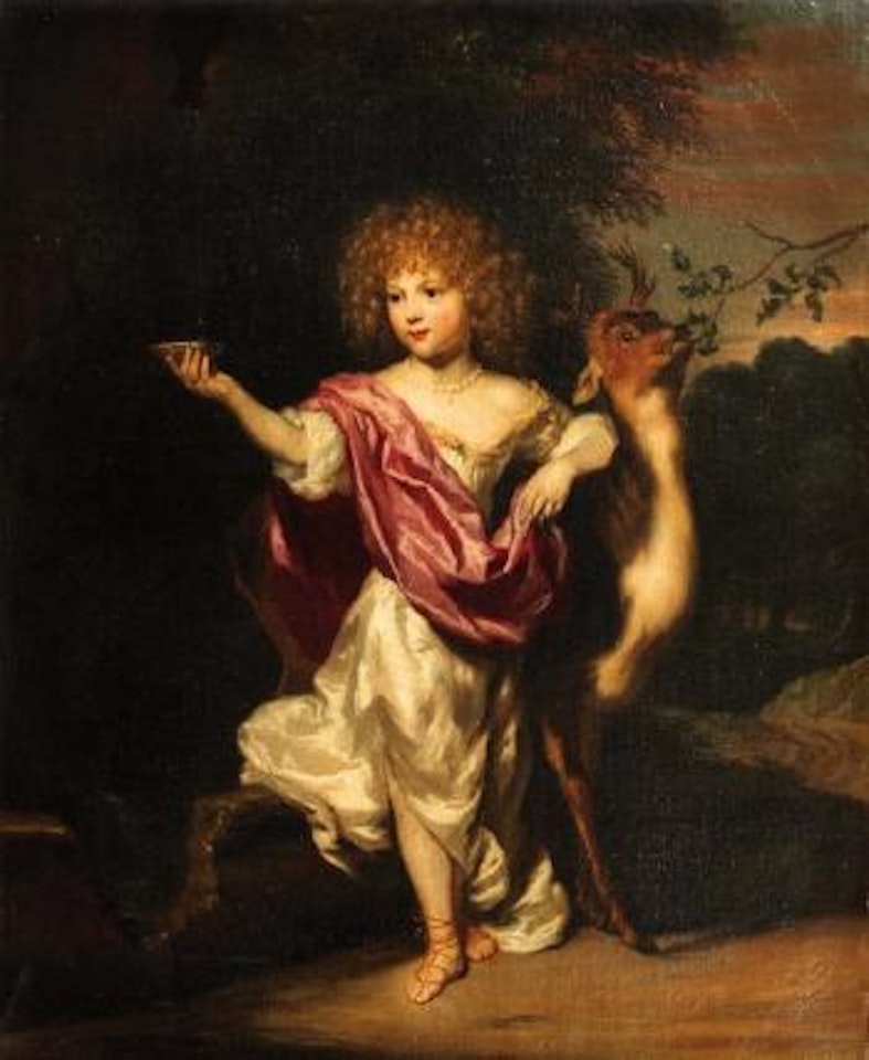 La fillette au chevreuil by Nicolaes Maes