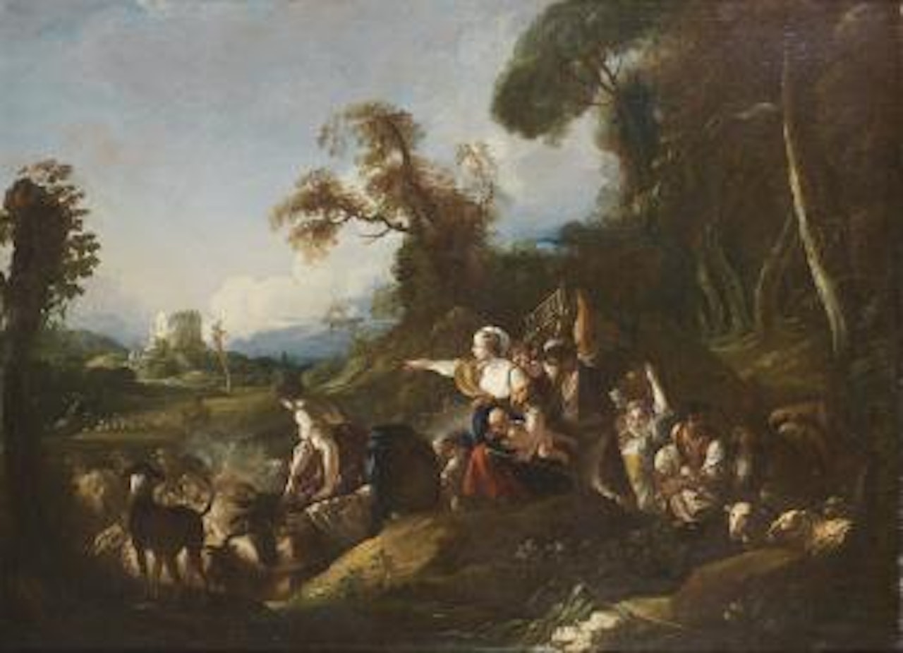 Scène pastorale by Hubert Robert