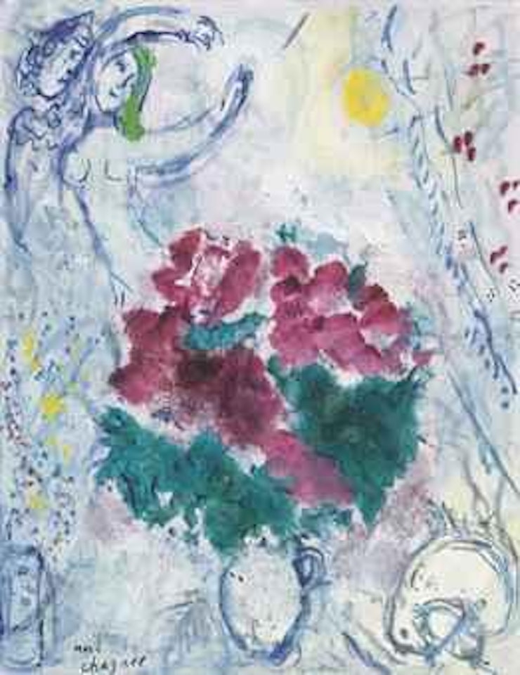 Danse au bouquet rouge by Marc Chagall