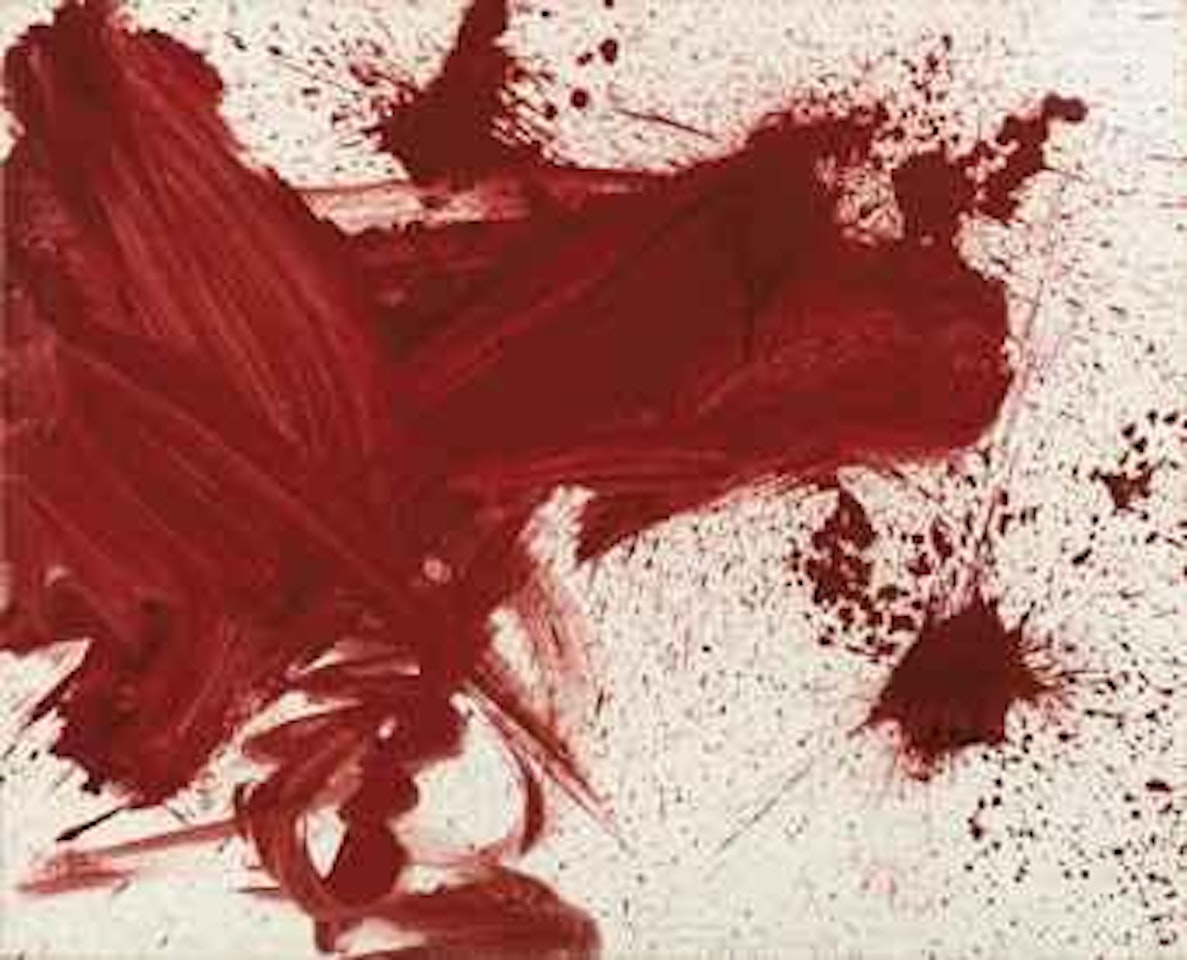 Red Chinese Calligraphy by Walasse Ting
