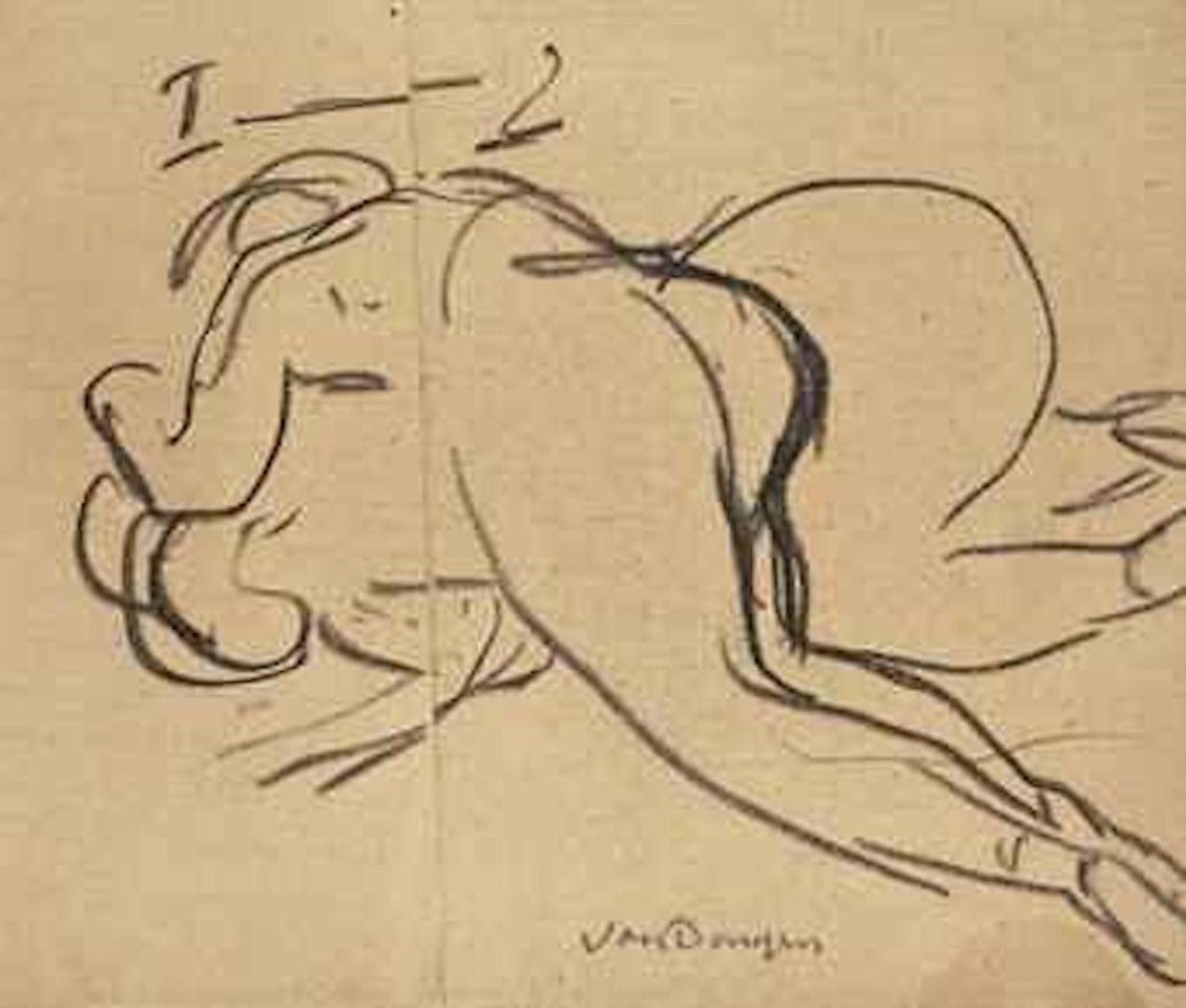 Etude pour les lutteuses de Tabarin by Kees van Dongen
