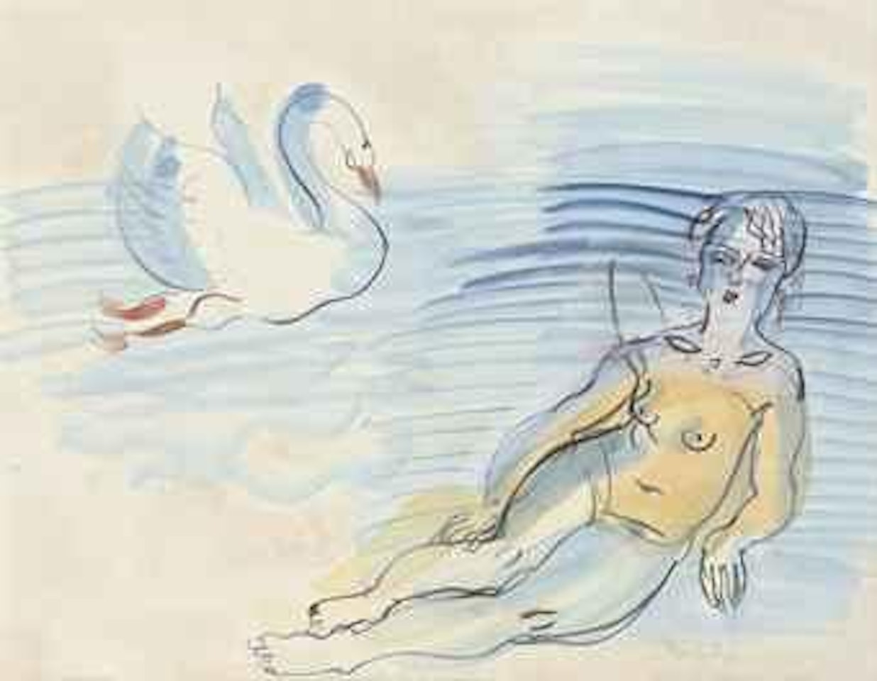 Léda et le cygne by Raoul Dufy
