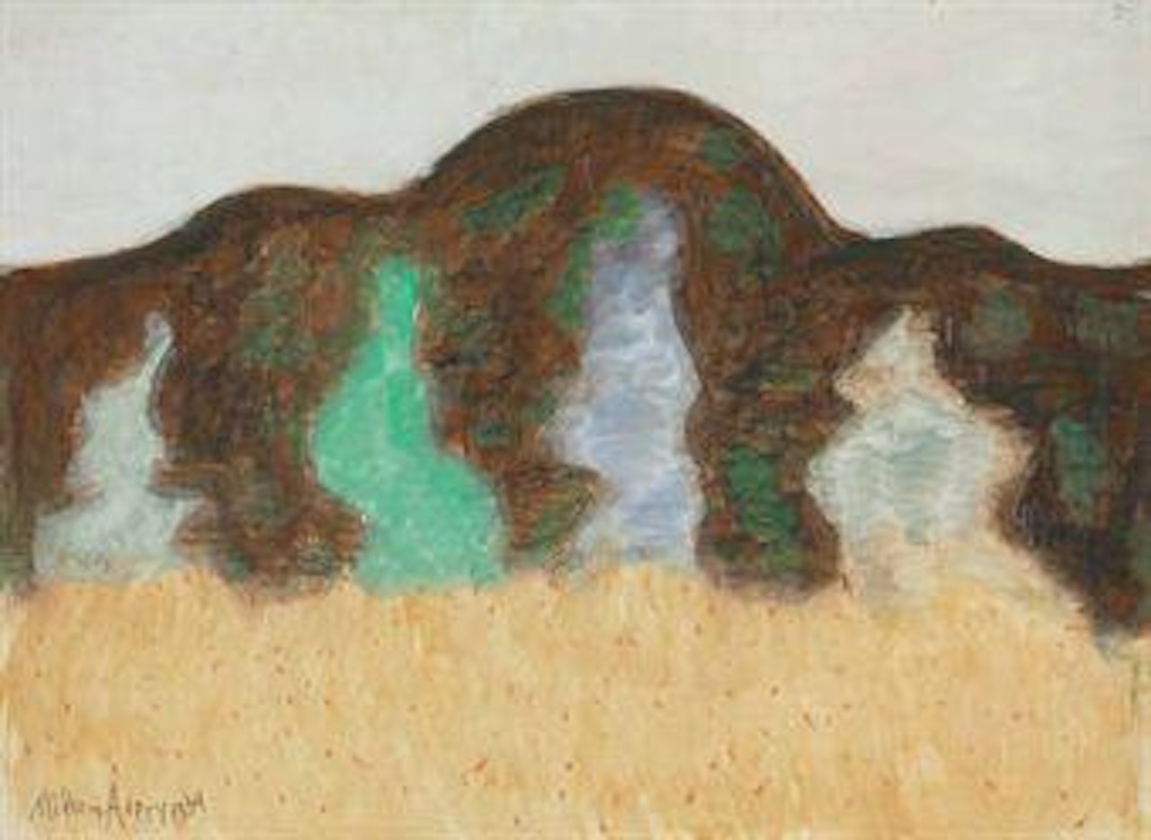 Pale Trees Dark Mountain by Milton Avery