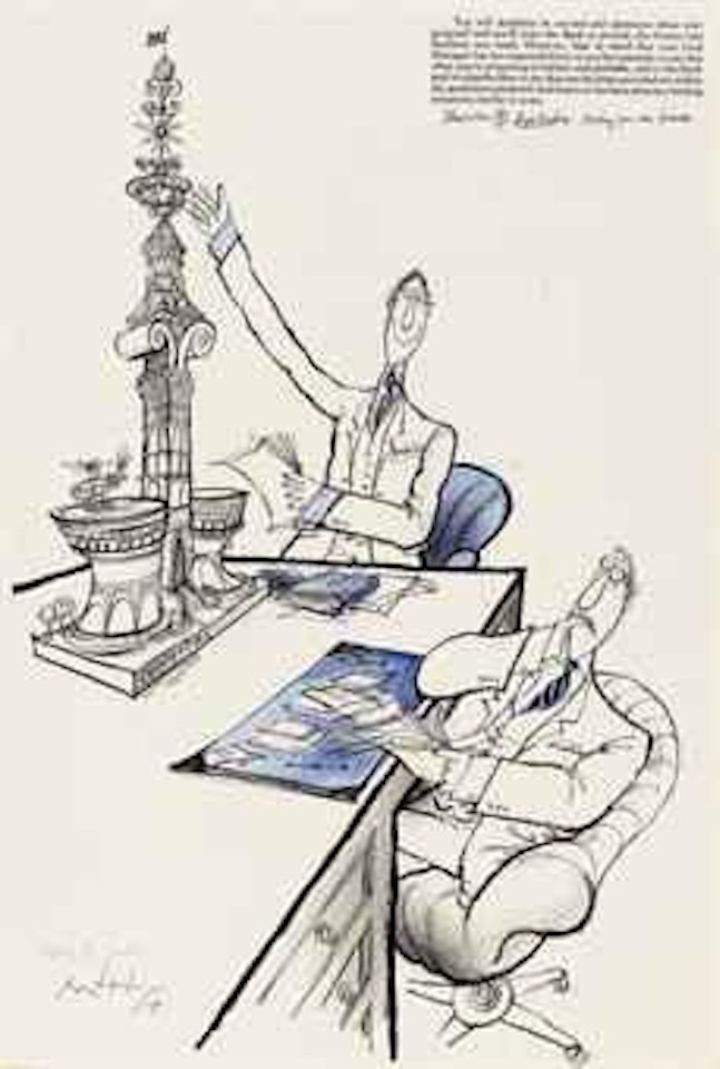 Hoping for Credit by Ronald Searle
