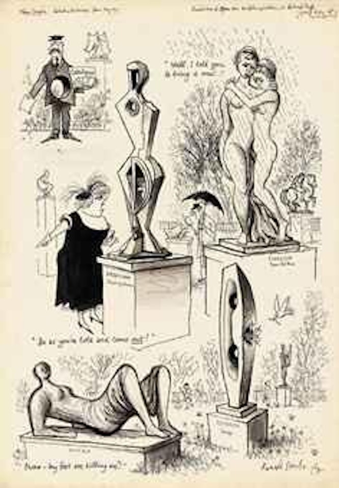 Sculpture Exhibition in Holland Park by Ronald Searle